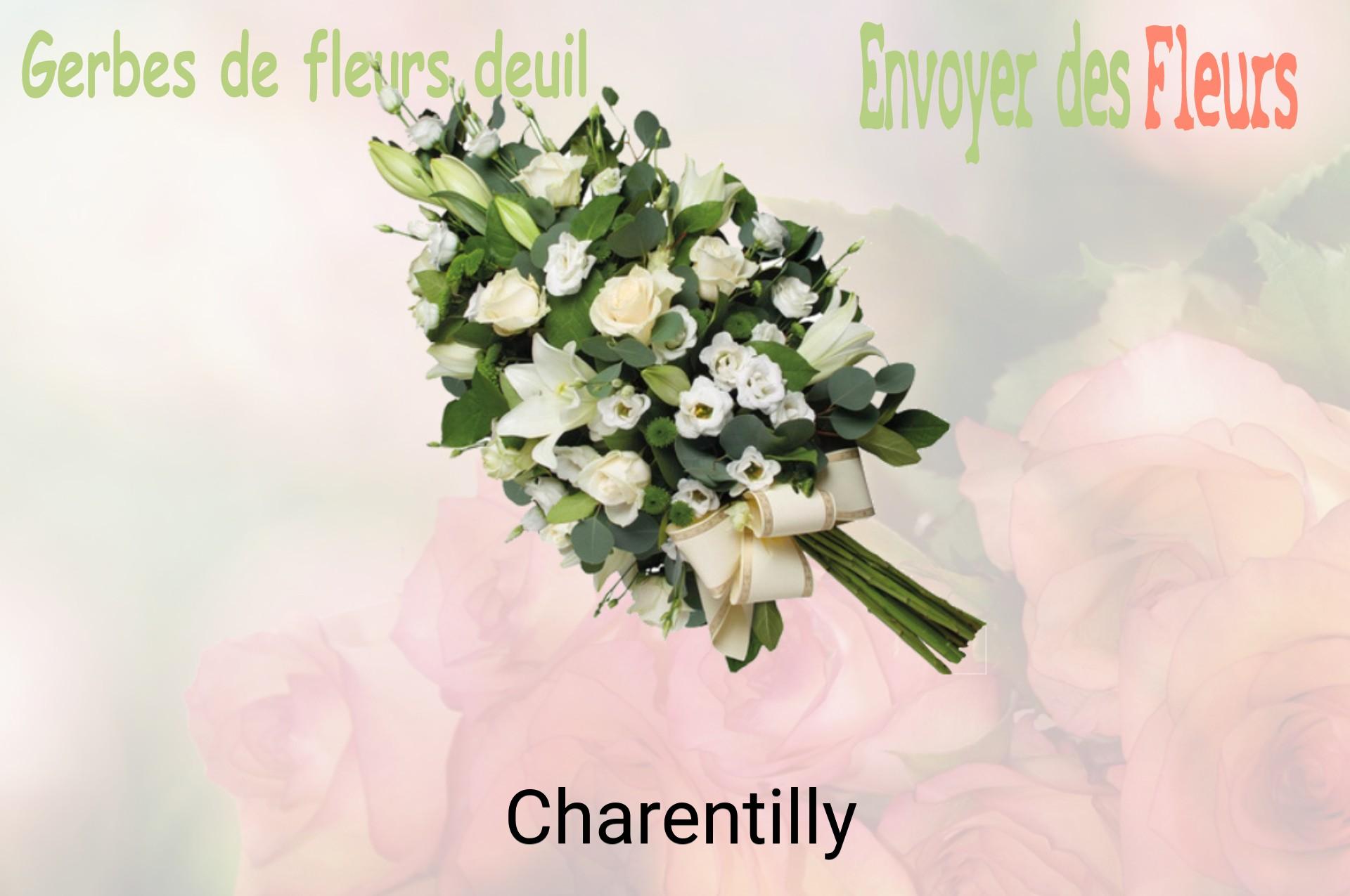 Gerbe de fleurs de deuil livrée à Charentilly